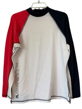 Fullsand Men’s Rash Guard Swim Shirt Colorblock XL UPF 50